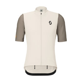 SCOTT Cyklistický dres s krátkým rukávem - ENDURANCE - bílá/šedá