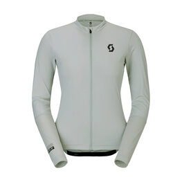 SCOTT Cyklistický dres s dlouhým rukávem letní - ENDURANCE W - šedá/žlutá