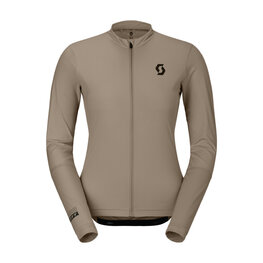 SCOTT Cyklistický dres s dlouhým rukávem letní - ENDURANCE W - béžová/bílá