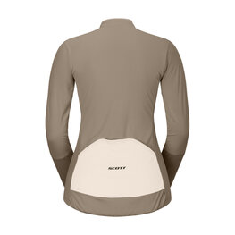 SCOTT Cyklistický dres s dlouhým rukávem letní - ENDURANCE W - béžová/bílá