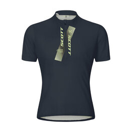 SCOTT Cyklistický dres s krátkým rukávem - JUNIOR - modrá/žlutá