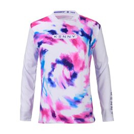 KENNY Cyklistický dres s dlouhým rukávem letní - CHARGER WOMAN 26 - bílá/vícebarevná