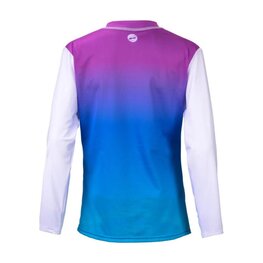 KENNY Cyklistický dres s dlouhým rukávem letní - CHARGER WOMAN 26 - bílá/modrá/fialová