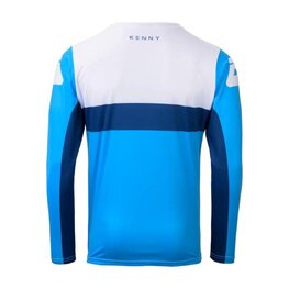 KENNY Cyklistický dres s dlouhým rukávem letní - ELITE - modrá/bílá