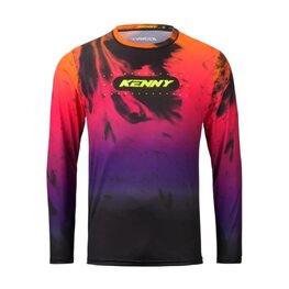 KENNY Cyklistický dres s dlouhým rukávem letní - ELITE - oranžová/fialová/černá