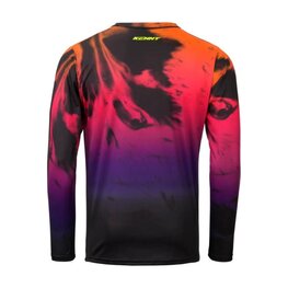KENNY Cyklistický dres s dlouhým rukávem letní - ELITE - oranžová/fialová/černá