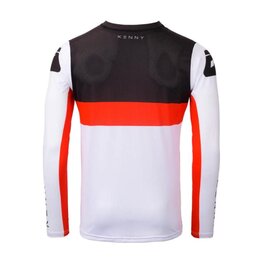 KENNY Cyklistický dres s dlouhým rukávem letní - PROLIGHT - bílá/červená/černá