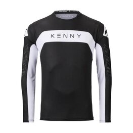 KENNY Cyklistický dres s dlouhým rukávem letní - PROLIGHT - černá/bílá