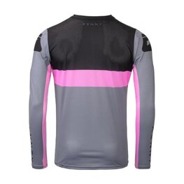 KENNY Cyklistický dres s dlouhým rukávem letní - PROLIGHT - šedá/růžová/černá