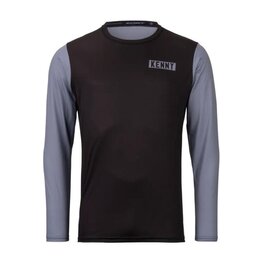 KENNY Cyklistický dres s dlouhým rukávem letní - CHARGER ELITE - černá/šedá