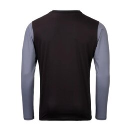 KENNY Cyklistický dres s dlouhým rukávem letní - CHARGER ELITE - černá/šedá