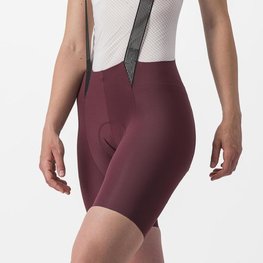 CASTELLI Cyklistické kalhoty krátké s laclem - FREE AERO RC W - bordó