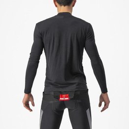 CASTELLI Cyklistické triko s dlouhým rukávem - BANDITO WOOL LS - černá