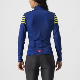 CASTELLI Cyklistický dres s dlouhým rukávem zimní - AUTUNNO - modrá