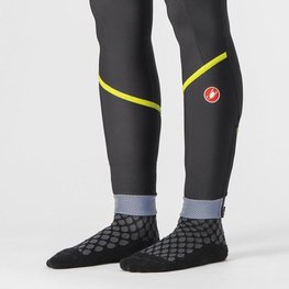CASTELLI Cyklistické kalhoty dlouhé bez laclu - VELOCISSIMA THERMAL - černá/světle zelená