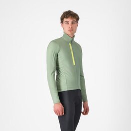 CASTELLI Cyklistický dres s dlouhým rukávem zimní - ENTRATA THERMAL - zelená