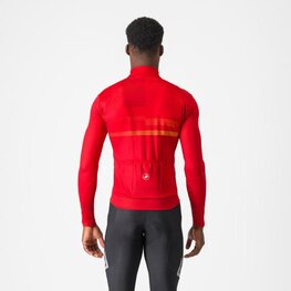 CASTELLI Cyklistický dres s dlouhým rukávem zimní - ENTRATA THERMAL - červená