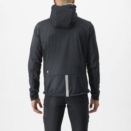 CASTELLI Cyklistická zateplená bunda - TRAIL HOODIE - černá