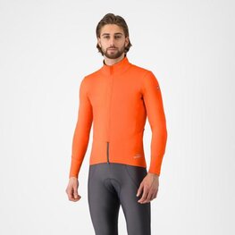 CASTELLI Cyklistická zateplená bunda - PERFETTO AIR - oranžová