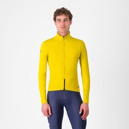 CASTELLI Cyklistická zateplená bunda - PERFETTO AIR - žlutá