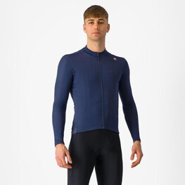 CASTELLI Cyklistický dres s dlouhým rukávem zimní - ESPRESSO THERMAL - modrá