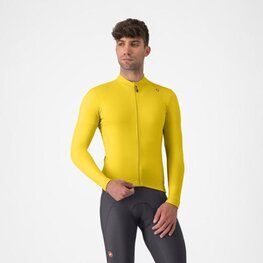 CASTELLI Cyklistický dres s dlouhým rukávem zimní - ESPRESSO THERMAL - žlutá