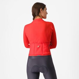 CASTELLI Cyklistický dres s dlouhým rukávem zimní - ESPRESSO THERMAL W - oranžová