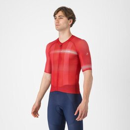CASTELLI Cyklistický dres s krátkým rukávem - CLIMBER´S A/C - červená