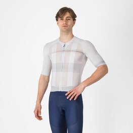 CASTELLI Cyklistický dres s krátkým rukávem - CLIMBER´S A/C - stříbrná/šedá