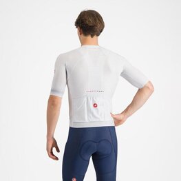 CASTELLI Cyklistický dres s krátkým rukávem - CLIMBER´S A/C - stříbrná/šedá