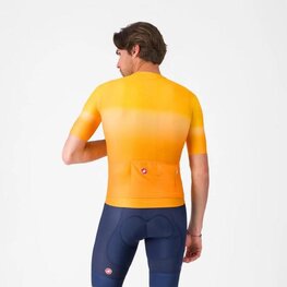 CASTELLI Cyklistický dres s krátkým rukávem - UPF - oranžová