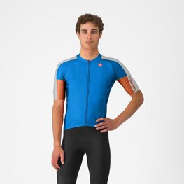 CASTELLI Cyklistický dres s krátkým rukávem - ENTRATA 6 - modrá