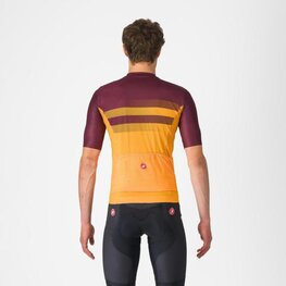 CASTELLI Cyklistický dres s krátkým rukávem - SIMBOLO - žlutá/bordó