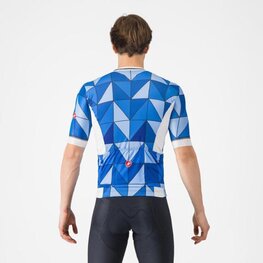 CASTELLI Cyklistický dres s krátkým rukávem - HERITAGE - modrá