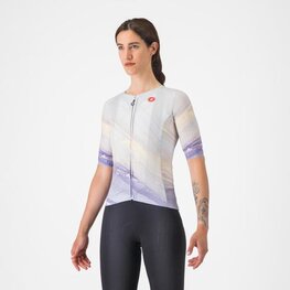 CASTELLI Cyklistický dres s krátkým rukávem - AERO PRO 8S - fialová