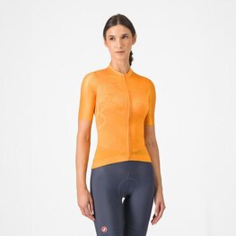 CASTELLI Cyklistický dres s krátkým rukávem - FANTASIA - oranžová
