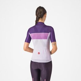 CASTELLI Cyklistický dres s krátkým rukávem - ELEGANTE - fialová/růžová/bílá