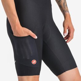 CASTELLI Cyklistické kalhoty krátké s laclem - UNLIMITED ENDURANCE W DT - černá