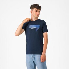 CASTELLI Cyklistické triko s krátkým rukávem - VELOCE - modrá