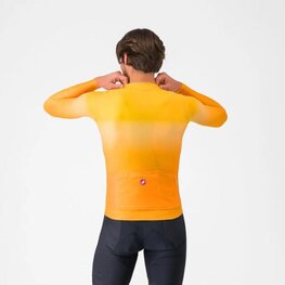 CASTELLI Cyklistický dres s dlouhým rukávem letní - UPF LONG - oranžová