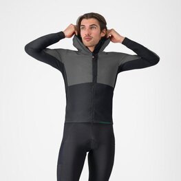 CASTELLI Cyklistická větruodolná bunda - FLY UNLTD - černá/šedá