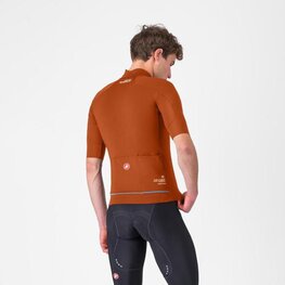 CASTELLI Cyklistická větruodolná bunda - DO.DI.CI. SHORT SLEEVE - hnědá