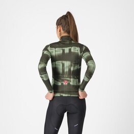 CASTELLI Cyklistický dres s dlouhým rukávem zimní - BLUR THERMAL - zelená