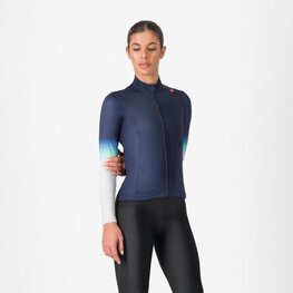 CASTELLI Cyklistický dres s dlouhým rukávem zimní - CORSO THERMAL - modrá