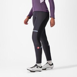 CASTELLI Cyklistické kalhoty dlouhé s laclem - POLARE 2 W - černá