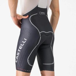 CASTELLI Cyklistické kalhoty krátké s laclem - AERO RACE S KIT - černá