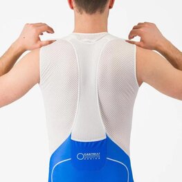CASTELLI Cyklistické kalhoty krátké s laclem - AERO RACE S KIT - modrá