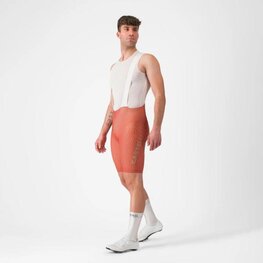 CASTELLI Cyklistické kalhoty krátké s laclem - AERO RACE S KIT - červená
