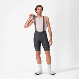 CASTELLI Cyklistické kalhoty krátké s laclem - ESPRESSO 2 - šedá