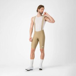 CASTELLI Cyklistické kalhoty krátké s laclem - ESPRESSO 2 - béžová